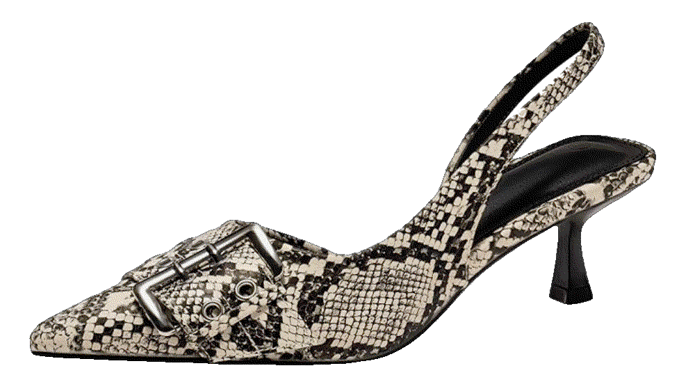 Piepiebuy slingback pointed studded snakeskin Piepiebuy