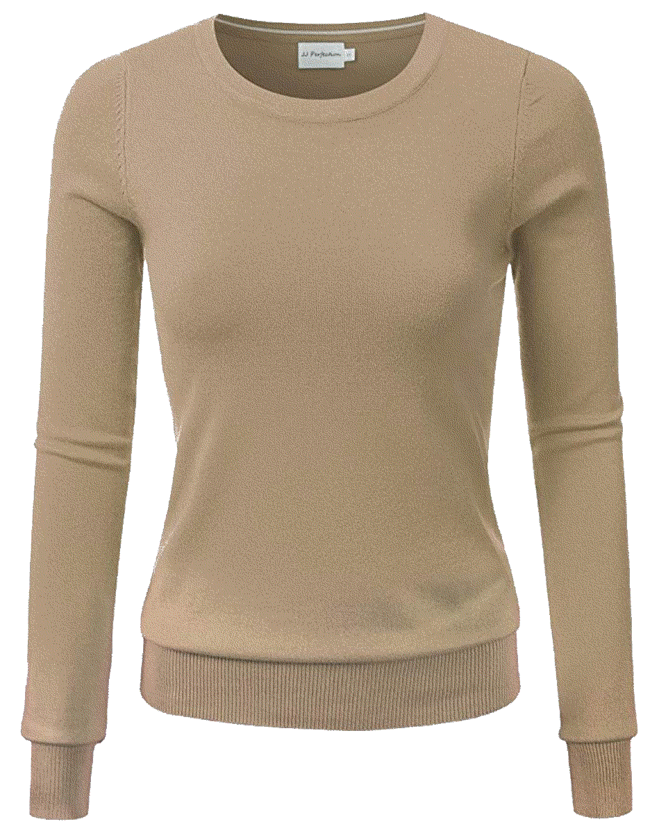 Simple Crew Neck Pullover Sweater Plus Size JJ Perfection