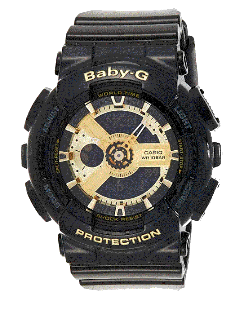  BA-110-1ACR Baby-G Goldtone Analog-Digital Display watch Casio