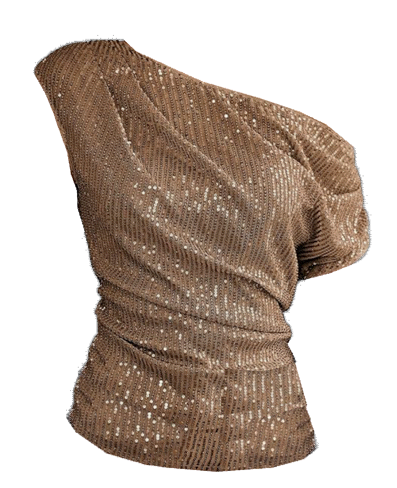Shoulder asymmetrical sparkle glitter shimmer Grace Karin