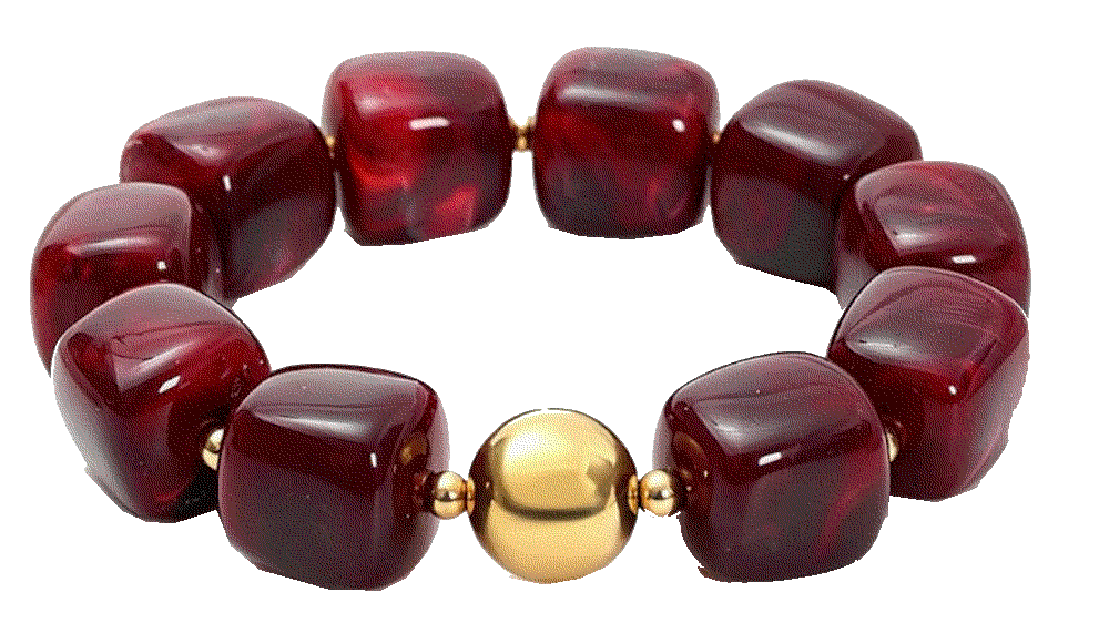 Colorful Chunky Beaded Bracelet Frodete
