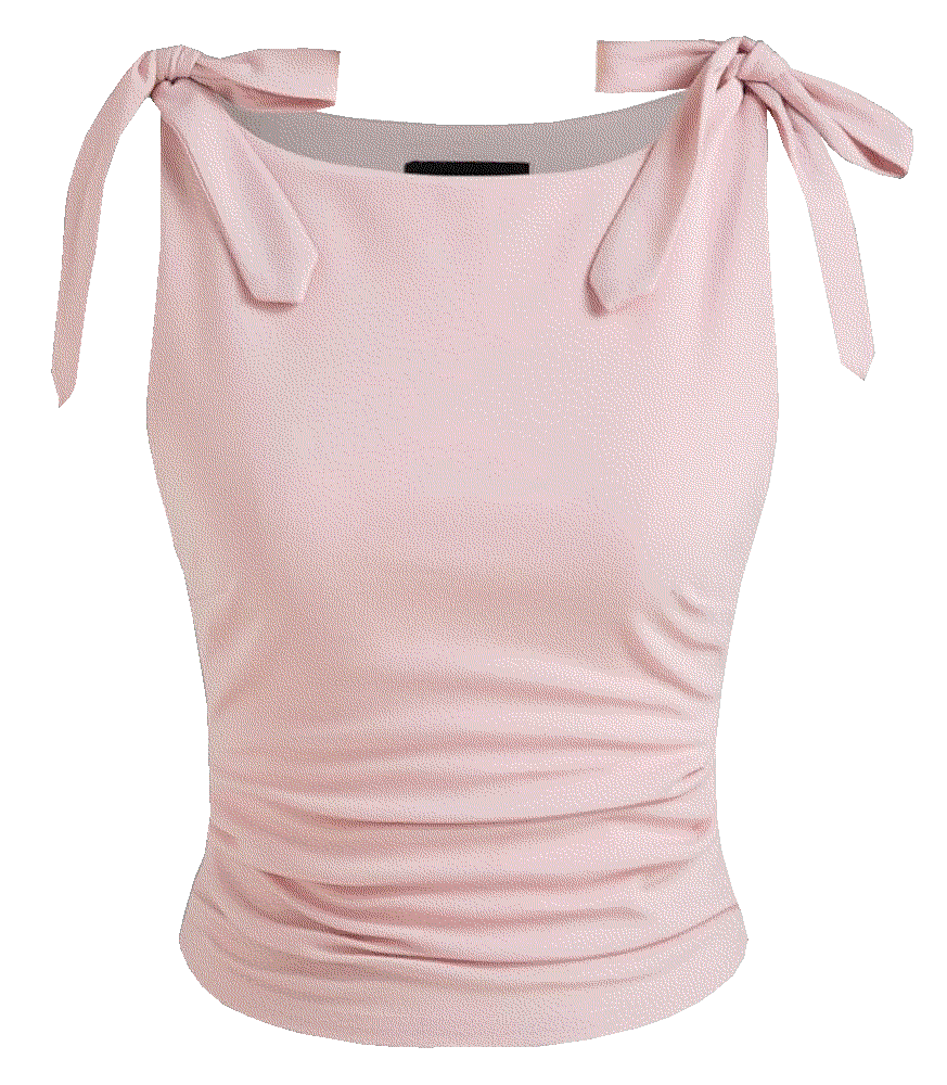 Crop Tank Tops for Women Bowknot Ruched Solid Scoop Neck Cider