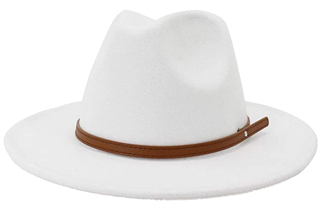 Womens Wide Brim Fedora Hat Felt Lisianthus