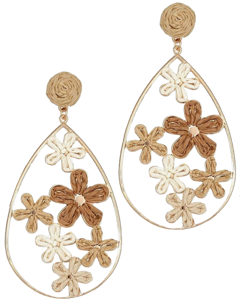 Ruoffeta earrings handmade teardrop statement Ruoffeta
