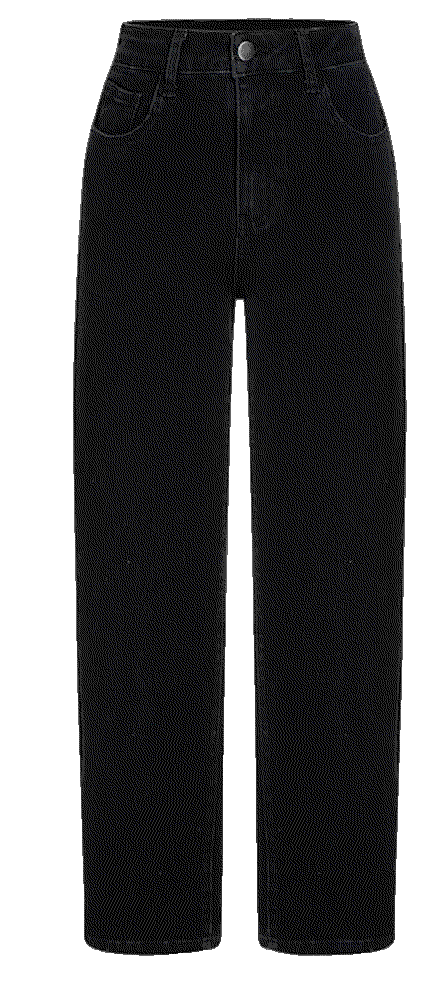 Stretchy Denim High Waist Straight Leg Cropped jeans Cider