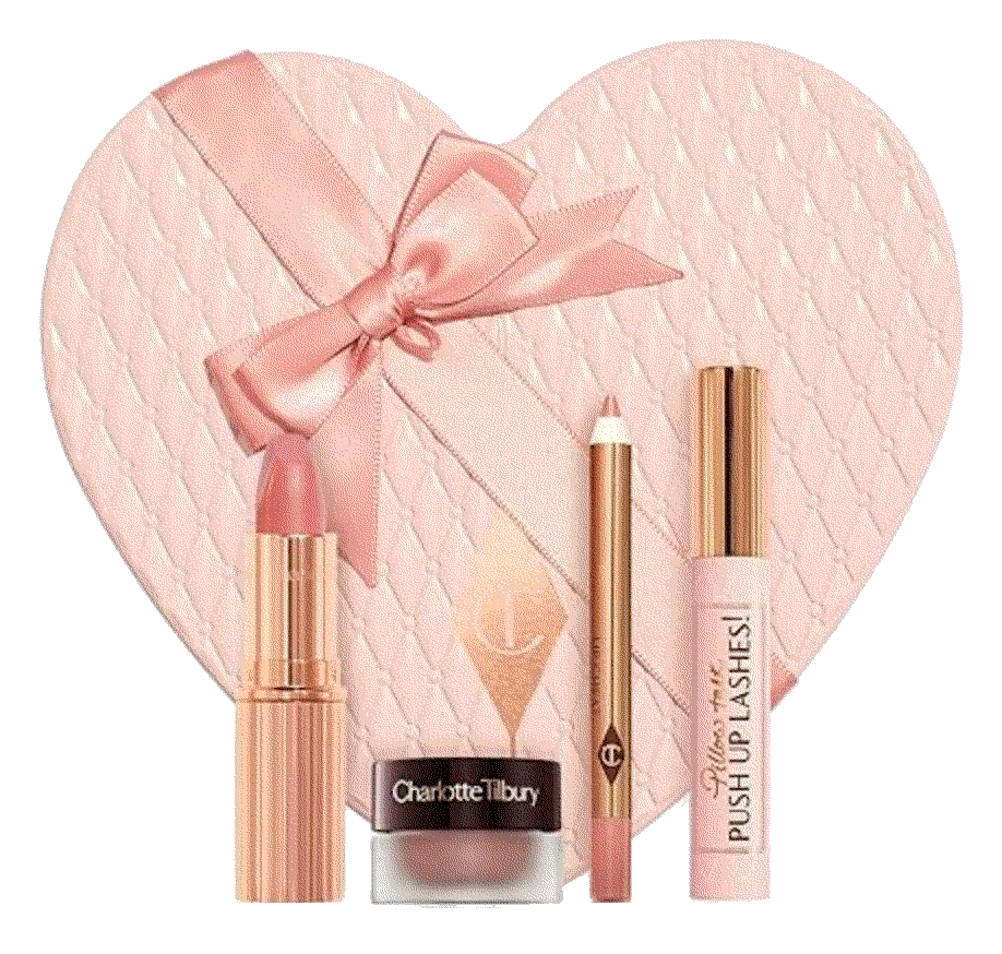 4-Piece Makeup Set Eyeshadow, Lipstick, Lip Liner and Highlighter Blush Charlotte Tilbury 