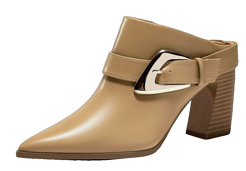 Slip on Boots Chunky Stacked Heel Pointed Toe Booties  Coutgo