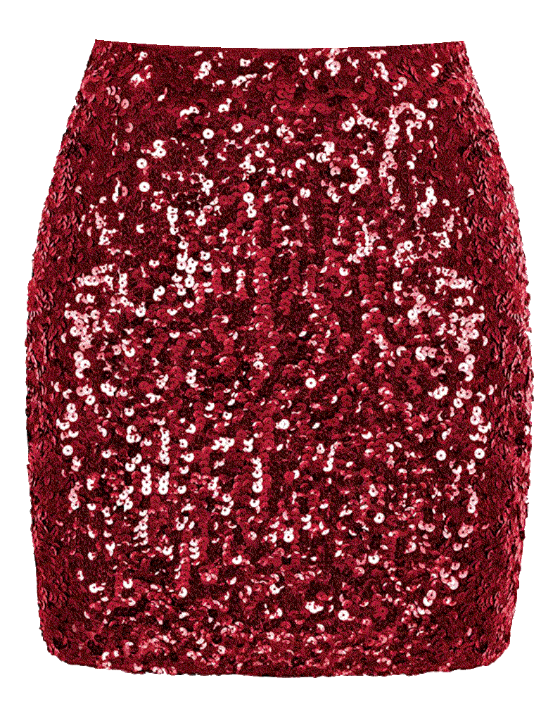 Sequin Skirt Sparkle Stretchy Bodycon Mini Skirt Maner