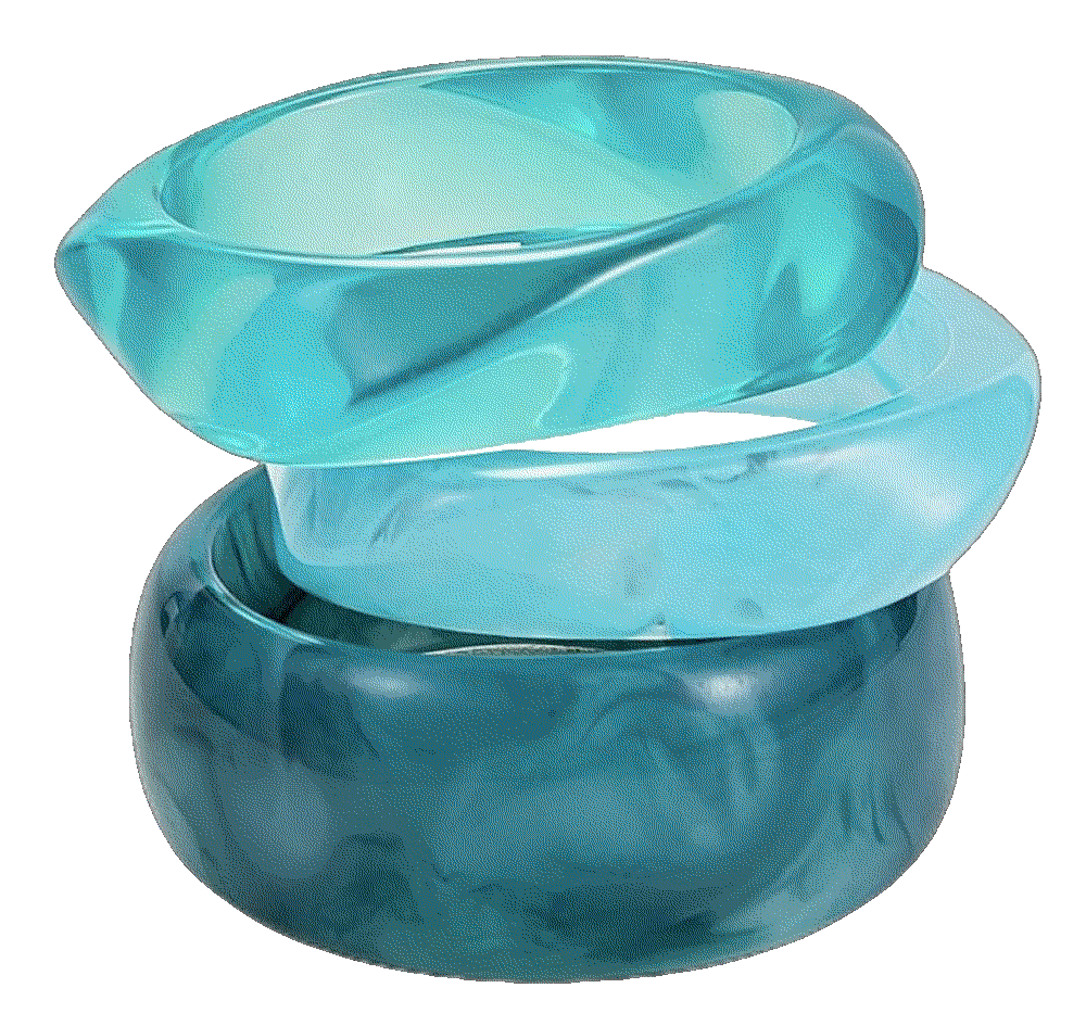Chunky Resin Acrylic Bangle Bracelets FAXHION