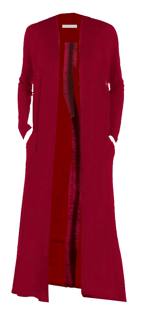 Lightweight Floor Length Open Front Cardigan  Bluetime