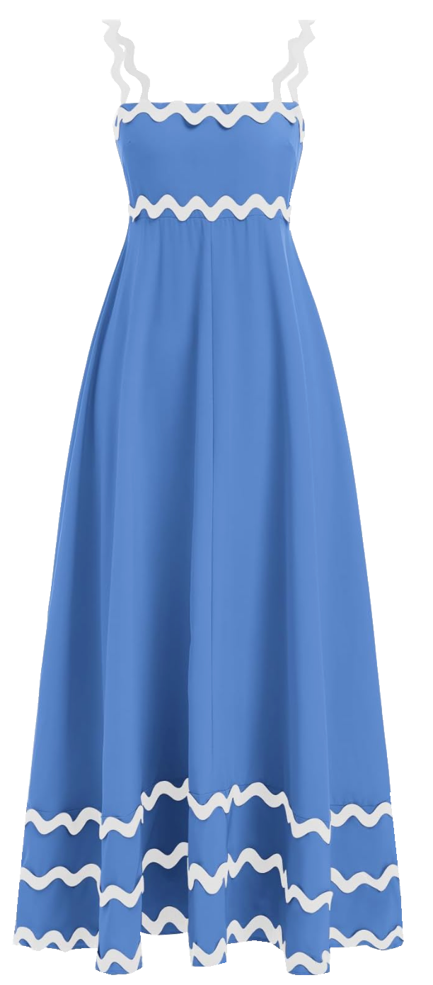 Idopip spaghetti sleeveless sundress vacation IDOPIP