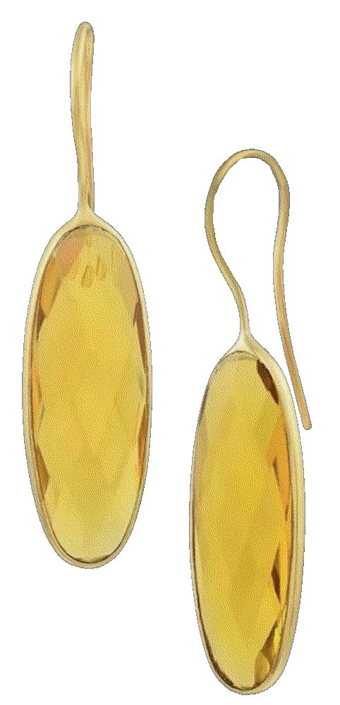 Gemstone French Dangle Earring 18k SeagullIN 