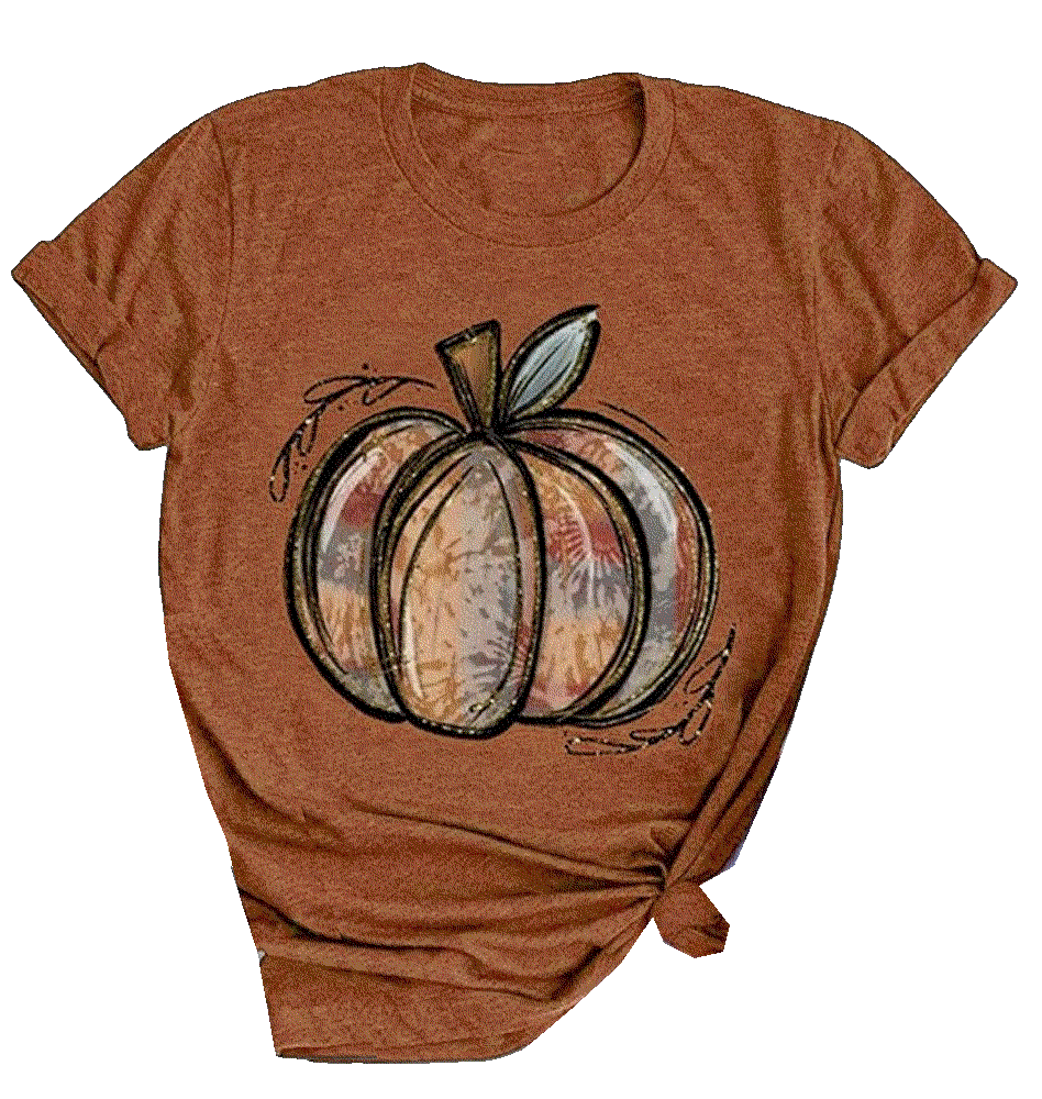 Halloween pumpkin leopard graphic thanksgiving Oriental Pearl