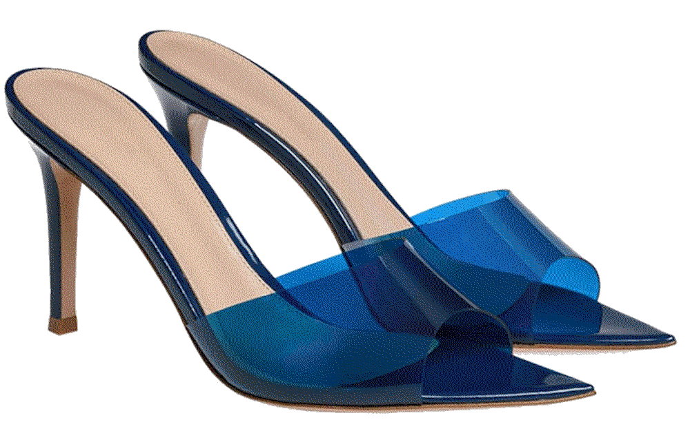 Clear Pointed Open Toe Stiletto Heel Slide sandals RYNKOMA