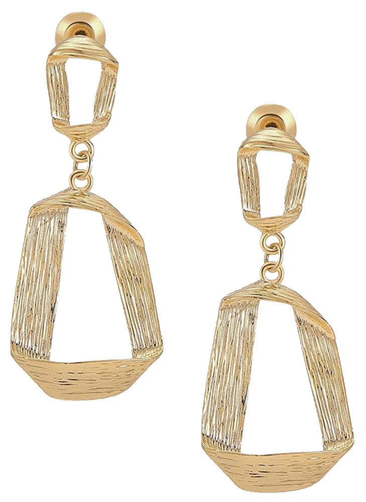 4K Gold Plated Statement Drop Dangle Earrings  Smilephil