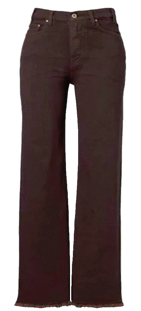  High Waisted Stretchy Frayed Raw Hem Loose Denim Grapent