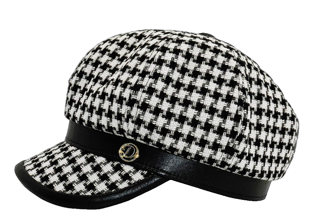 Korixine newsboy houndstooth paperboy octagonal Korixine