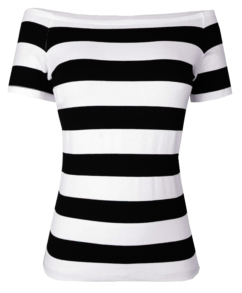 Striped Off The Shoulder Tops LilyCoco