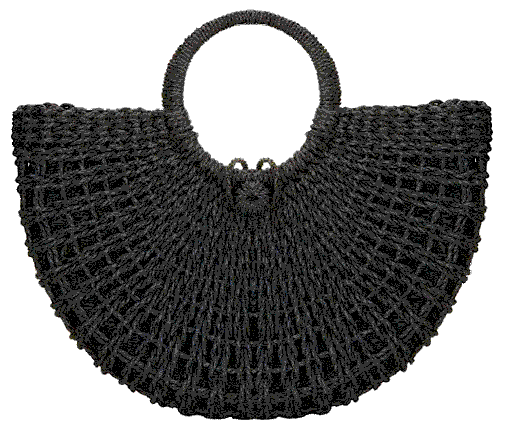 Handwoven Rattan Top-handle Bag  Gets