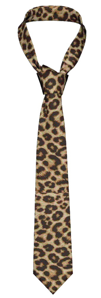 Tufosery leopard novelty printed necktie Tufosery
