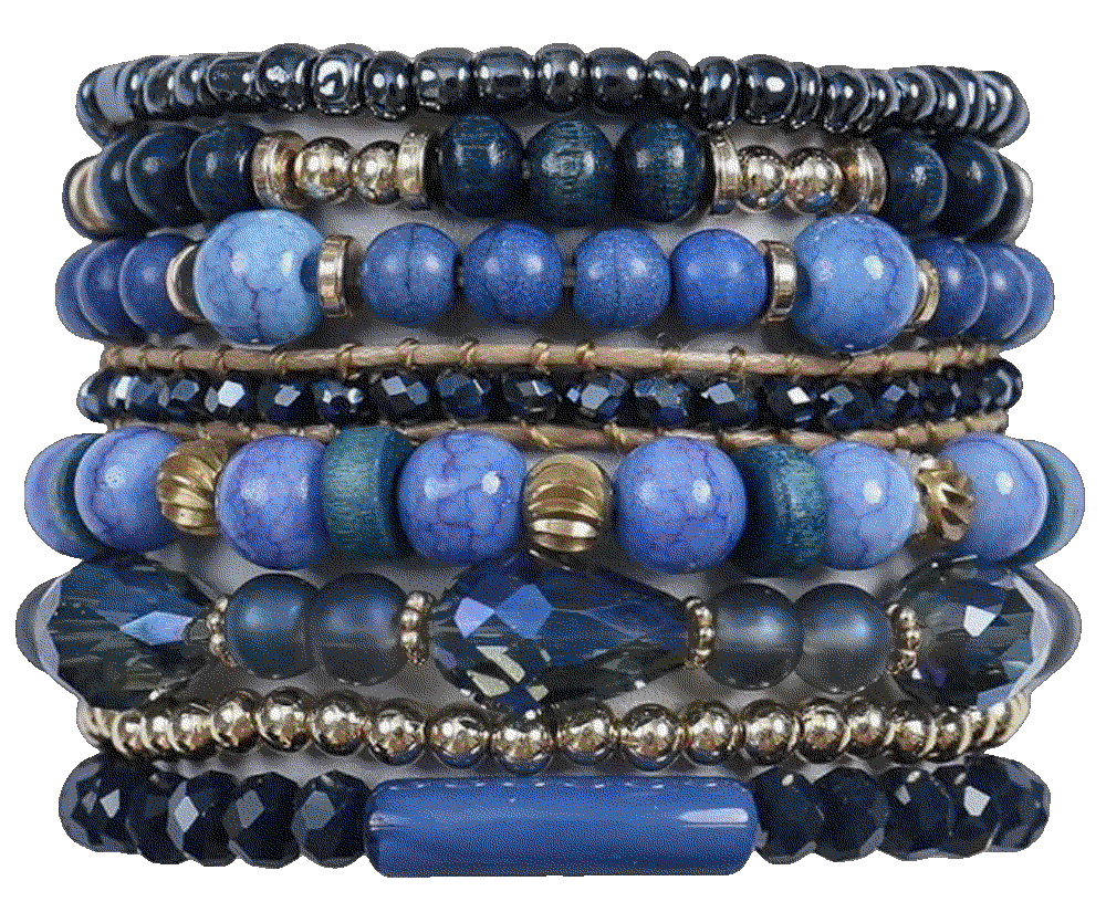 Multi layer bead bracelet statement Riah Fashion