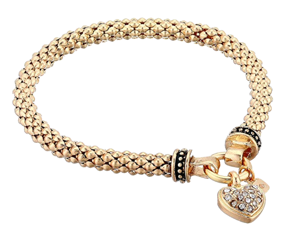 Boxed Bracelet Pave Heart Stretch Nine West