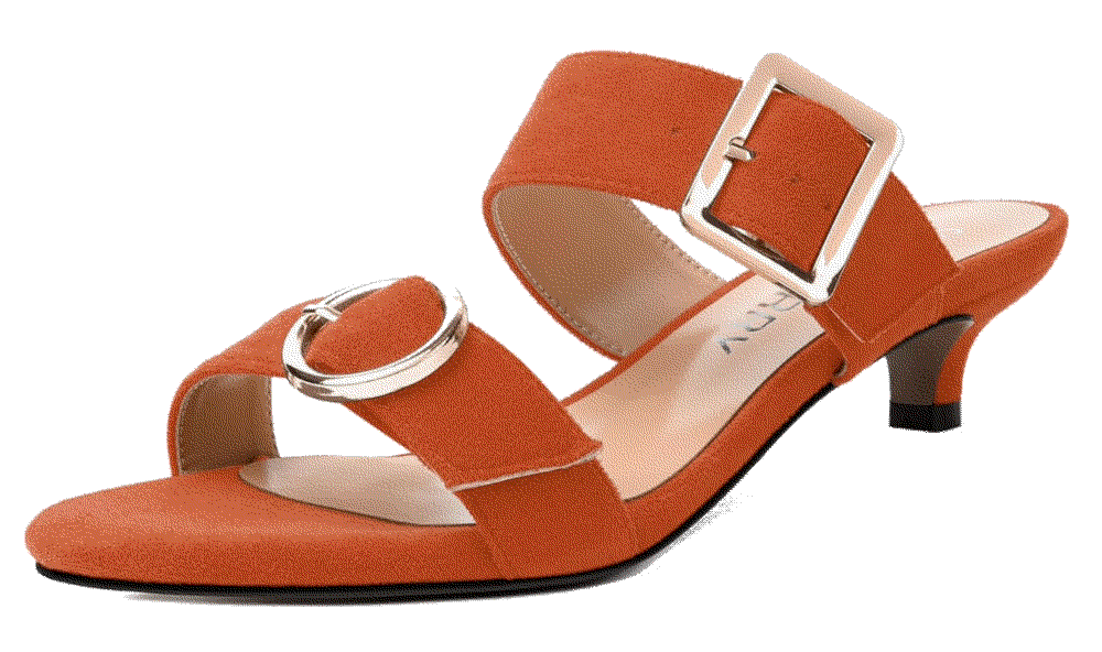 Open Toe Evening Buckle Suede Casual Kitten Low Heel sandals SKYSTERRY