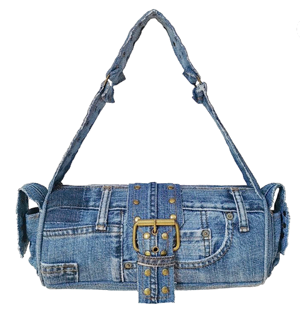 Upcycling Studded Buckle Belt Shoulder handbag Bijoux De Ja