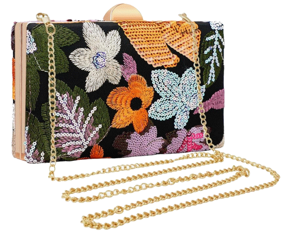 Embroidered convertible crossbody evening handbag KOLODOGO