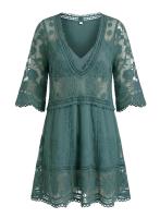 Eomenie Eomenie contrast swimwear plunging embroidery