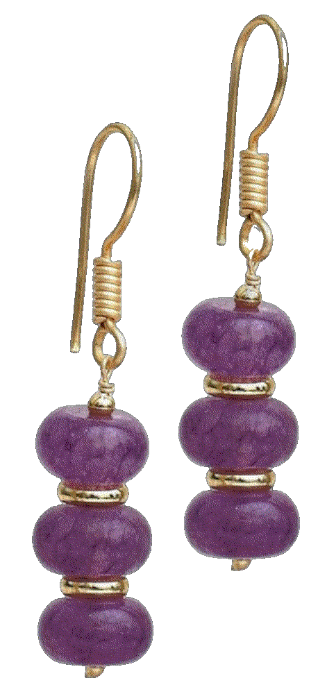 Gempires prehnite rondelle earrings dangling Gempires