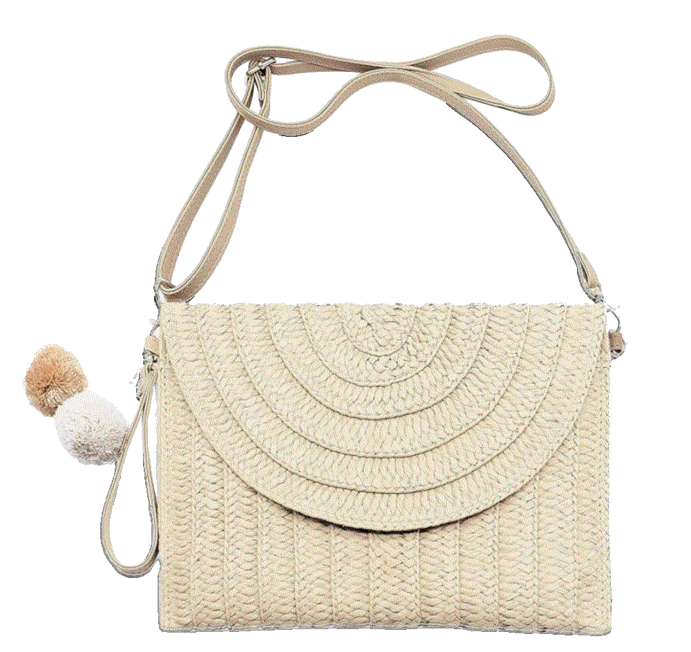 Straw crossbody shoulder casual handmade LUOFMISS