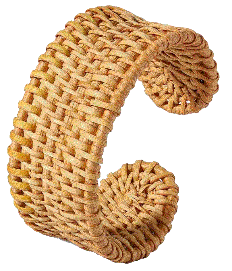 Handmade Lightweight Straw Wicker Braid Cuff Bangle Bracelet HSWE