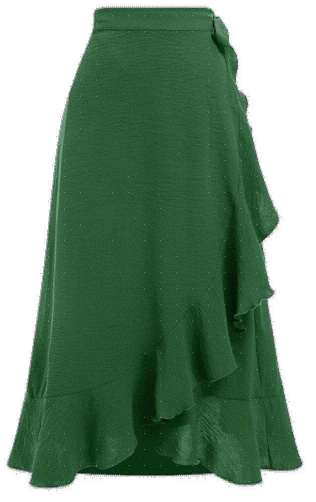 Irregular High-Low Hem Wrap Skirt IDOPIP