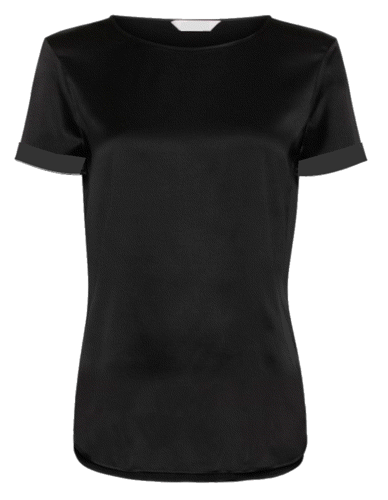 Short Sleeve Satin Casual Loose Crewneck Silk Shirts Chigant