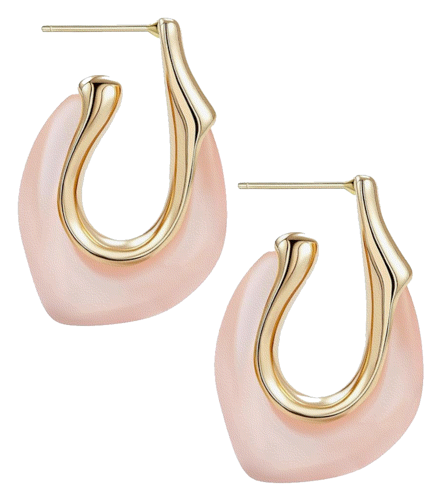 Earrings statement vintage acrylic earring Fancy Shiny
