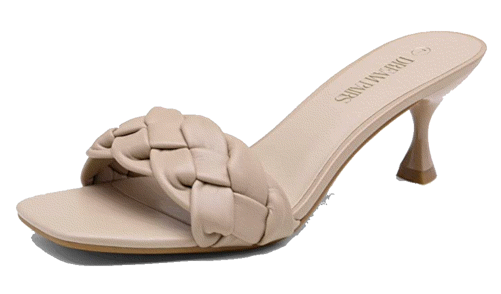 Square Toe Comfort Low Kitten Heels sandals Dream Pairs