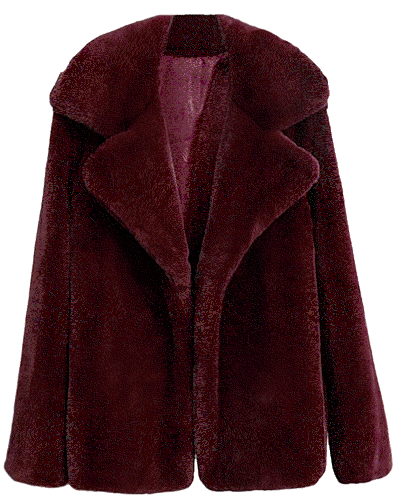 Casual Warm Winter Long Lapel Faux Fur Coat Sunmoot