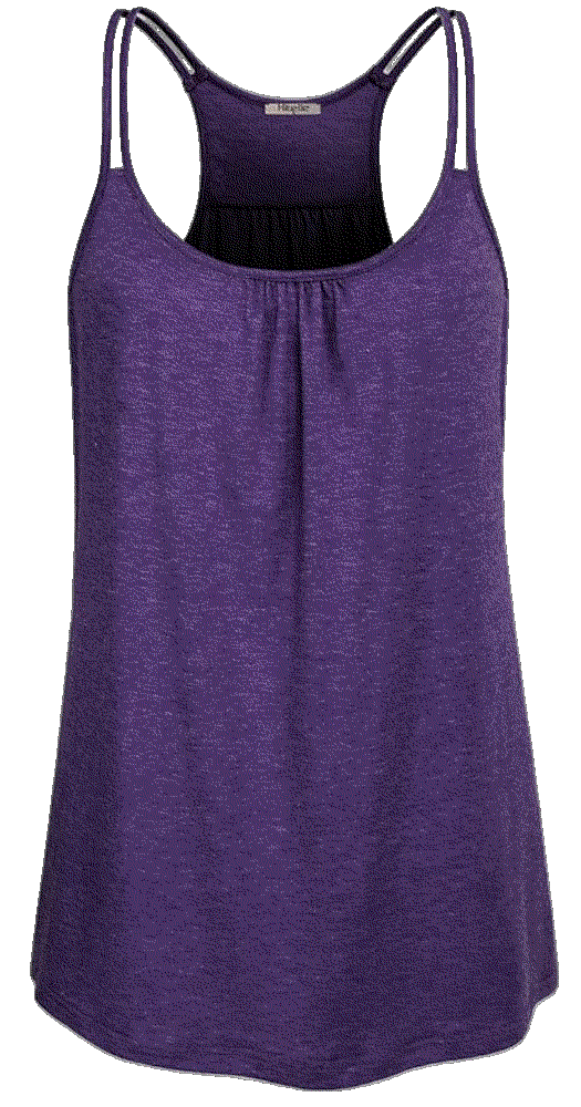 Scoop Neck Cute Racerback Yoga Workout Tank Top Hibelle