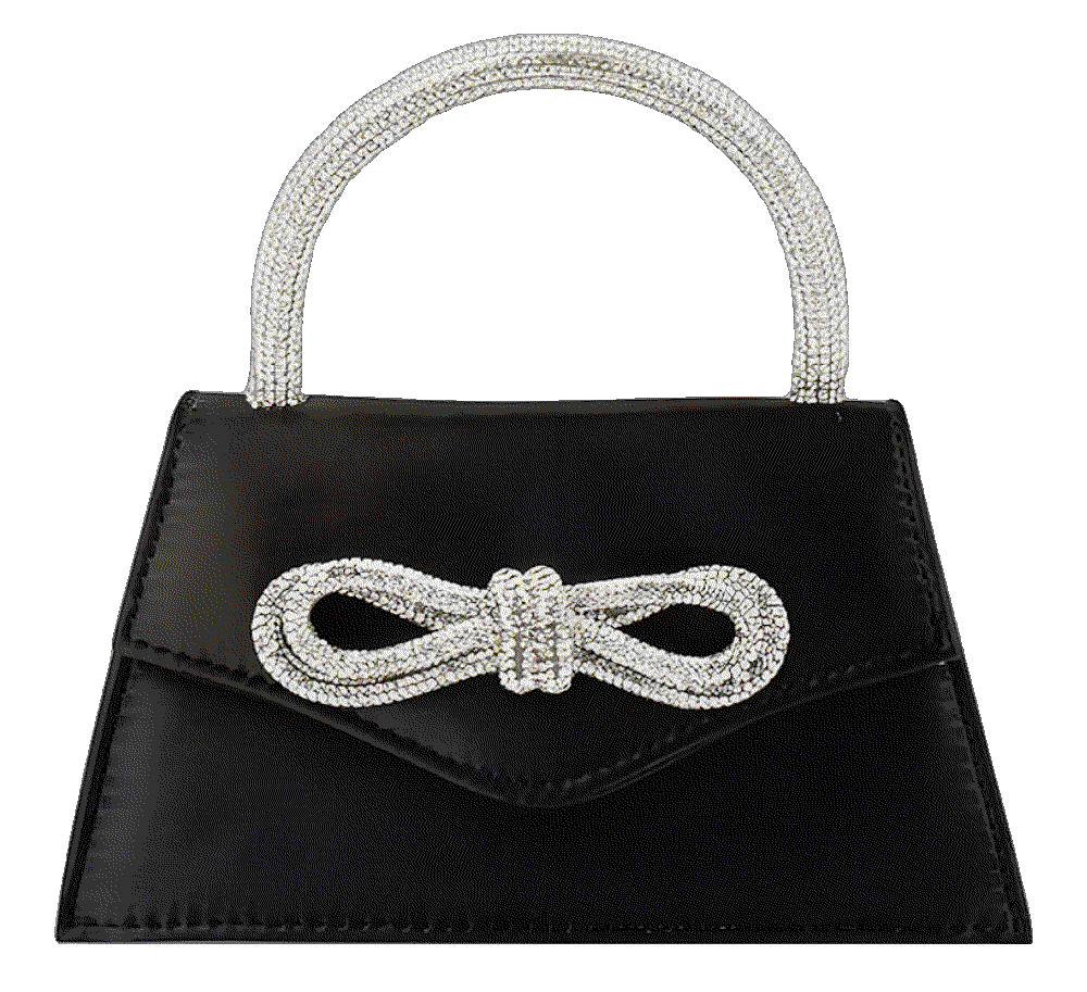 Rhinestone Bow Satin evening Clutch Handbag AFB