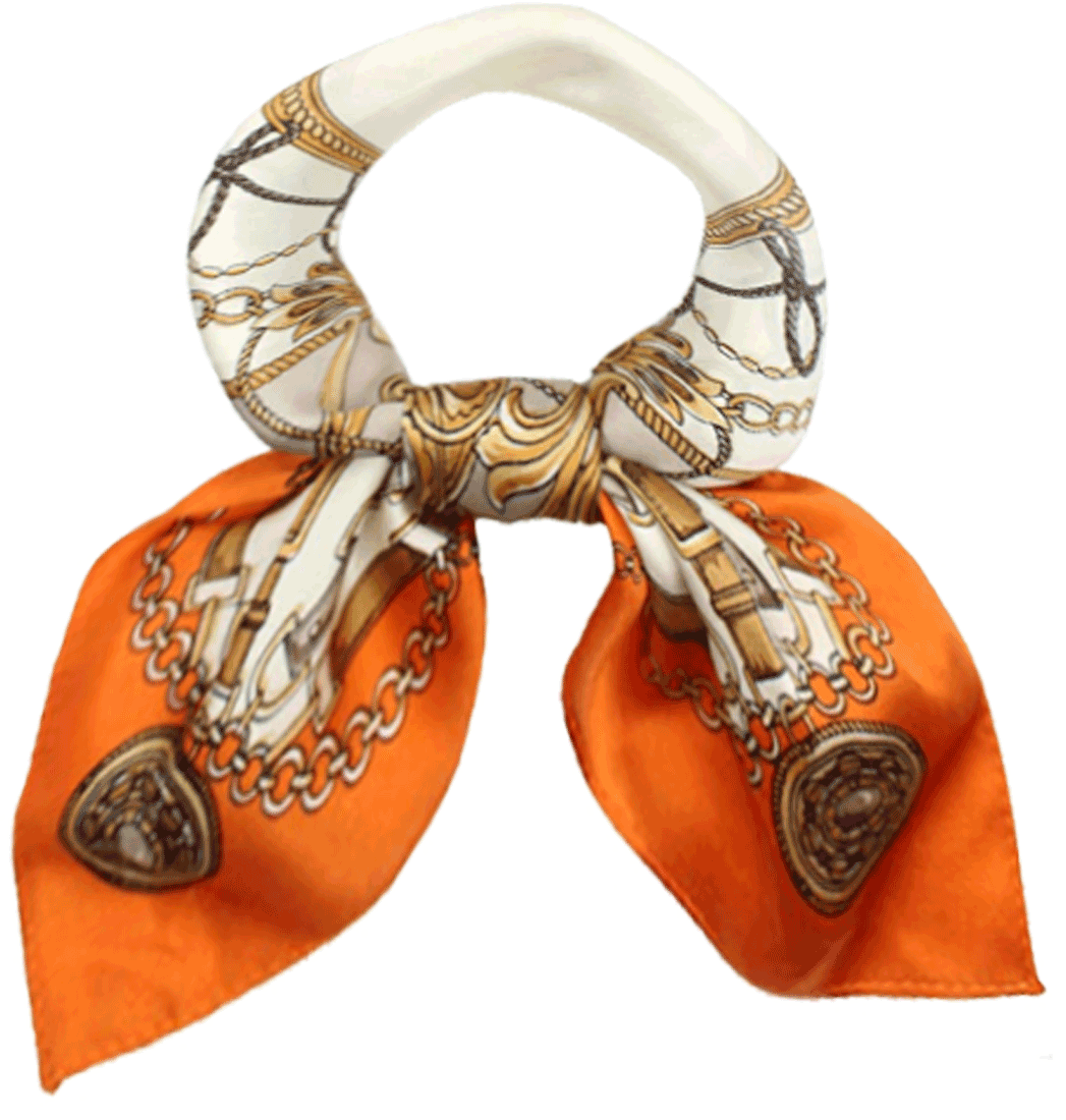 100% Small Square Pure Mulberry Silk Scarf Andantino