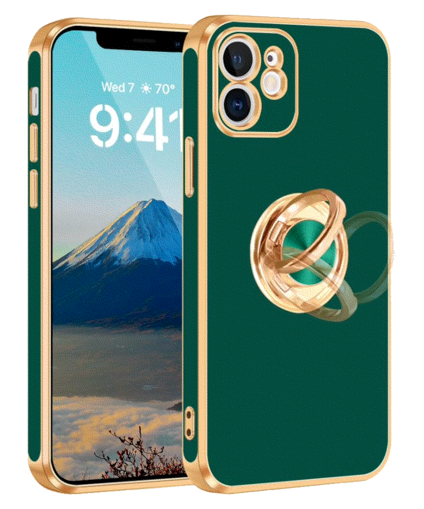 iPhone 12 Case with Ring Stand Fingic