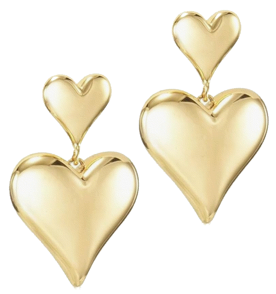 Big Heart Dangle Earrings Mierfyni