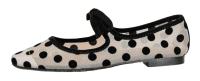 BEAUDRM Polka Dots Mesh Ballet Flats