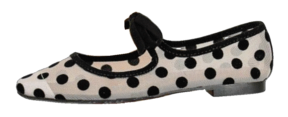 Polka Dots Mesh Ballet Flats BEAUDRM