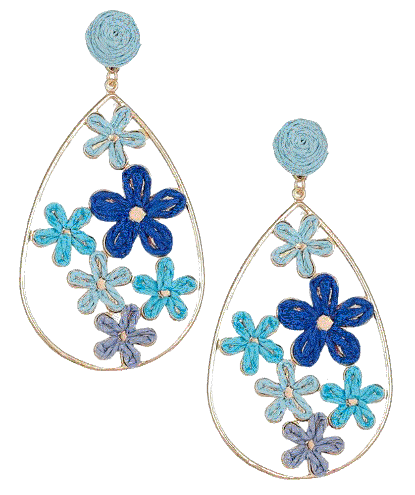 Ruoffeta earrings handmade teardrop statement Ruoffeta