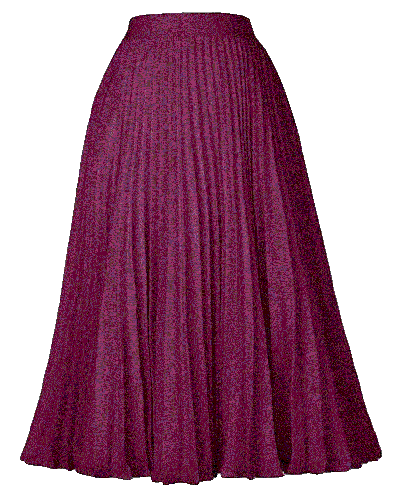 High Elastic Waist Pleated Chiffon Skirt  Grace Karin