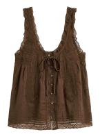 Funtour Vacation sleeveless blouses ruffled chiffon