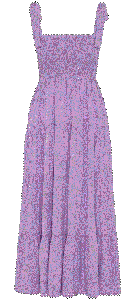 Boho Spaghetti Strap Square Neck Ruffle Casual Flowy Long Dress Kinstell