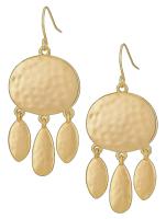 MUYAN Gold Boho Hammered Dangling Earrings